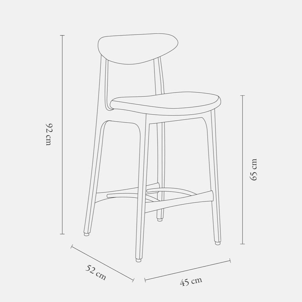 Chaise de bar 200-190 366 Concept - Taille S/65 Marble White