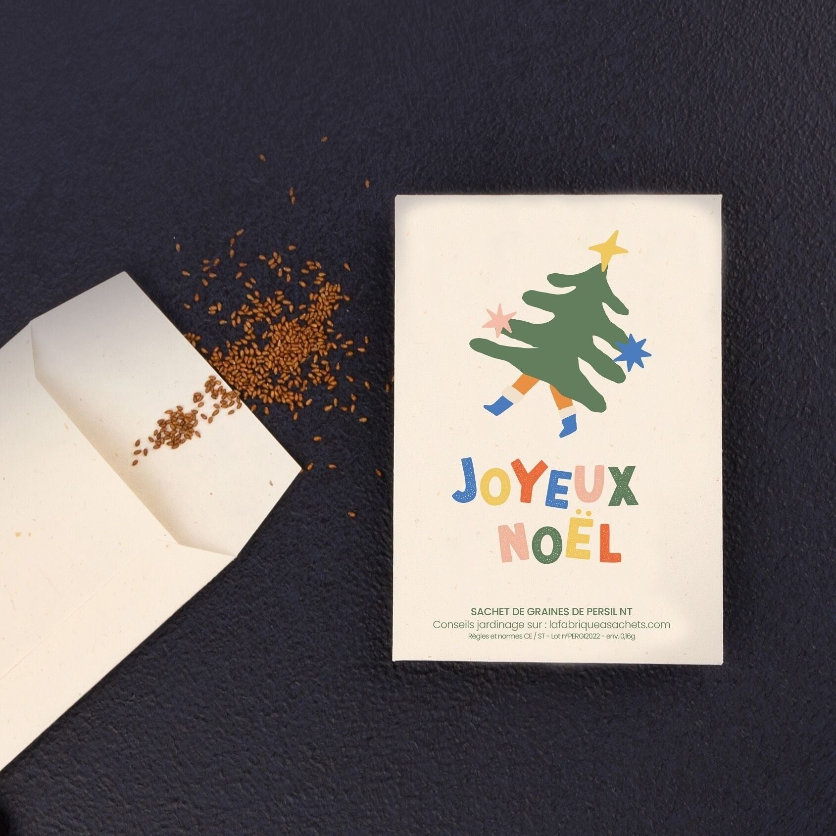 Sachet de graines de Persil La Fabrique à Sachets - Joyeux Noël