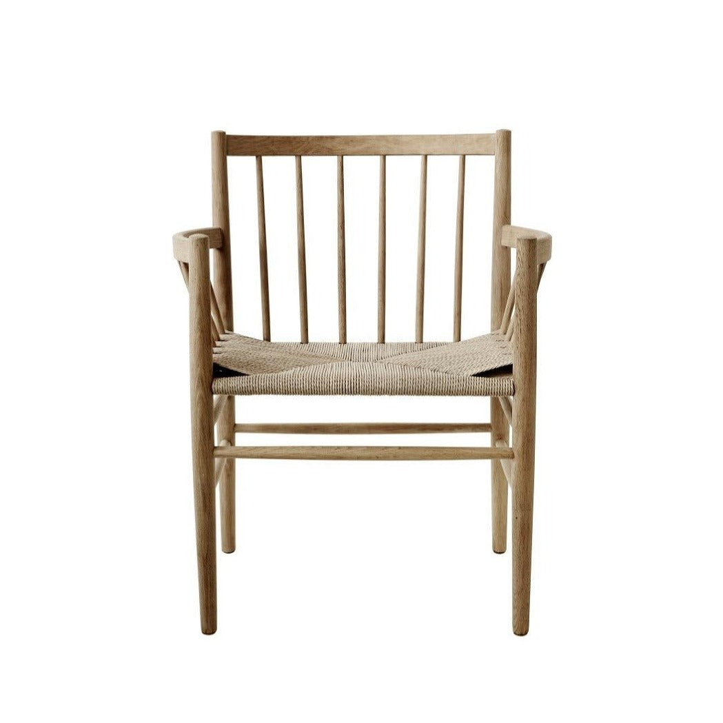 Chaise en bois et tissage FDB Møbler - J81 Chêne fumé