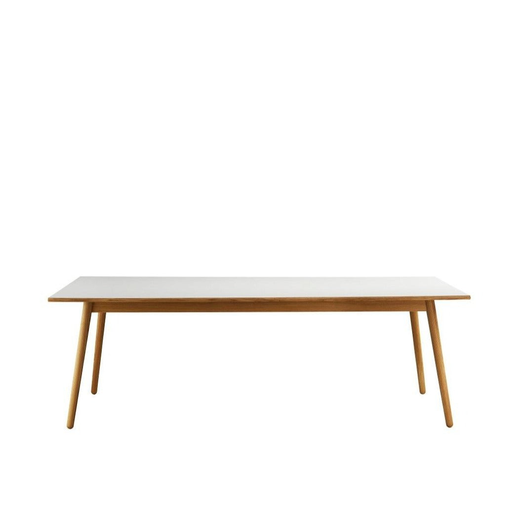 Table à manger FDB Møbler 220 x 95 cm- C35C Chêne vernis, Gris clair