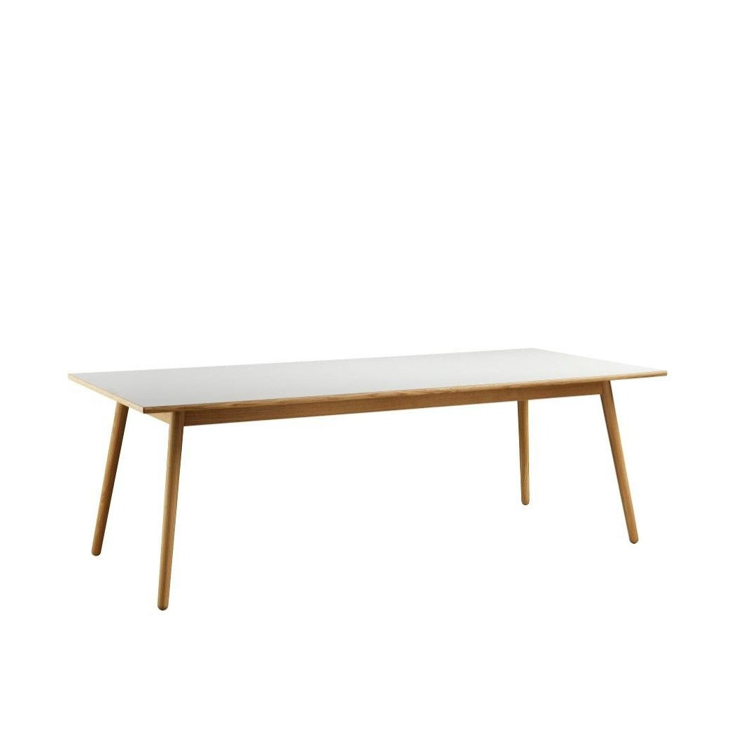 Table à manger FDB Møbler 220 x 95 cm- C35C Chêne vernis, Gris clair