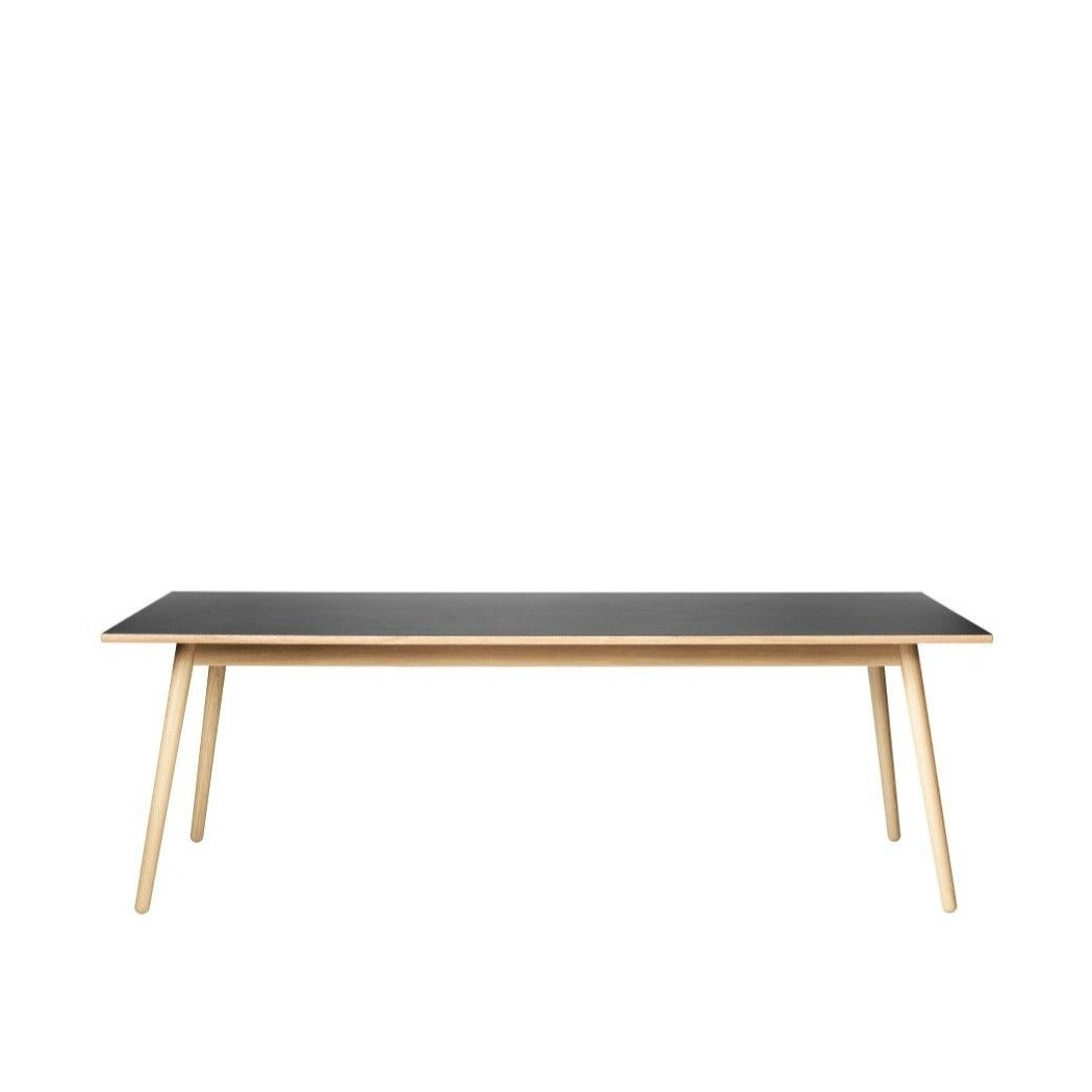 Table à manger FDB Møbler 220 x 95 cm- C35C Chêne vernis, Noir