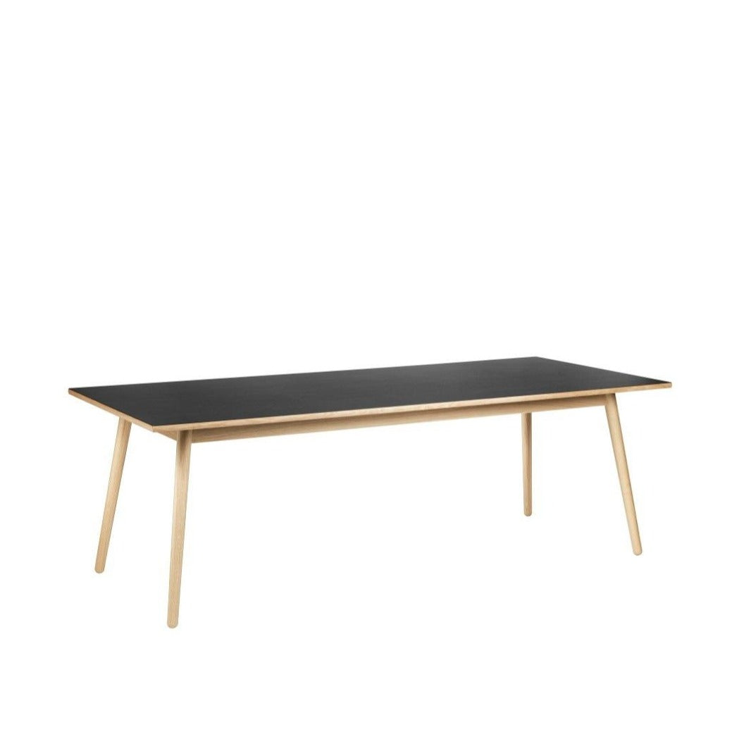 Table à manger FDB Møbler 220 x 95 cm- C35C Chêne vernis, Noir