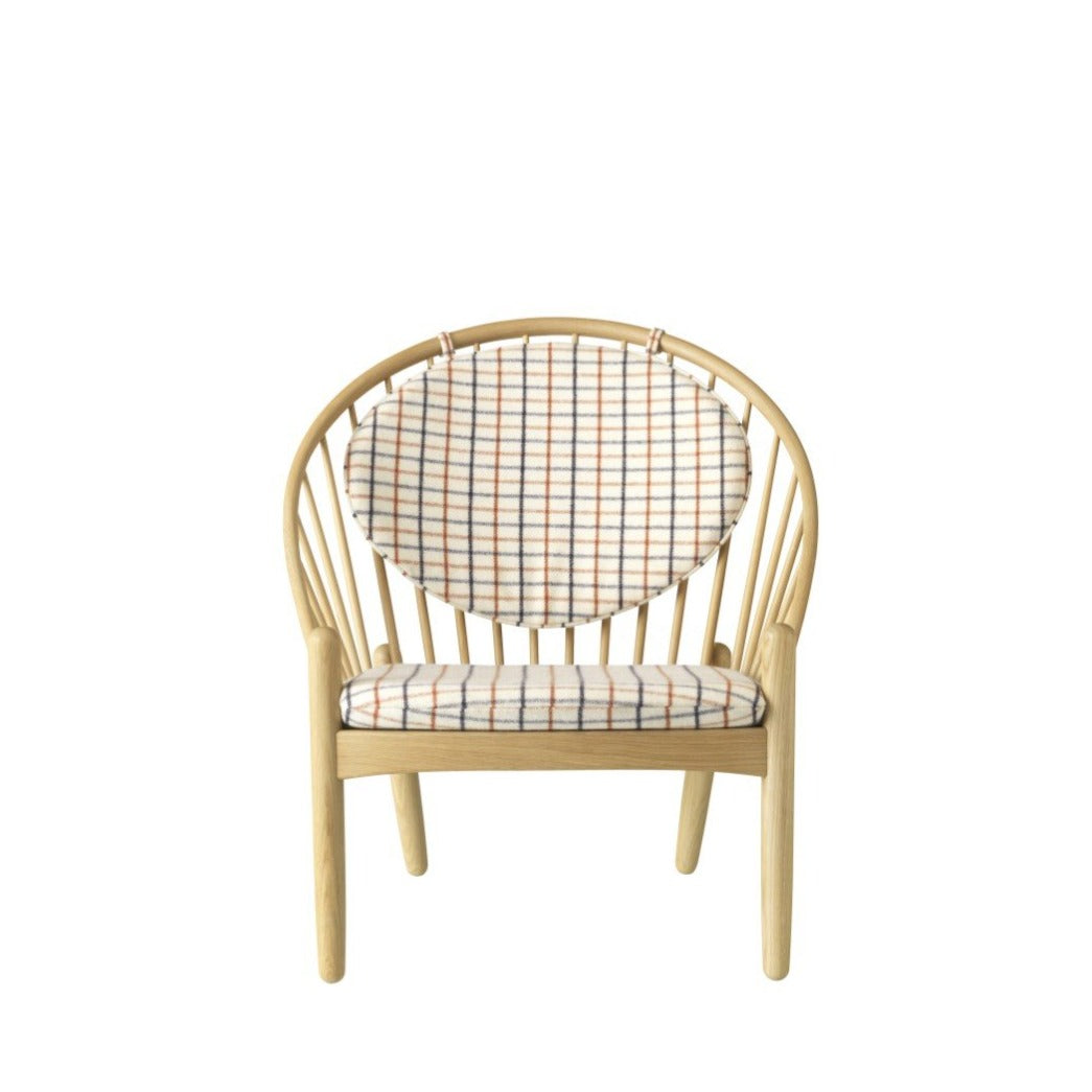 Fauteuil en chêne Jørna FDB Møbler - J166 Naturel, Carreaux