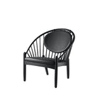 Fauteuil en chêne Jørna FDB Møbler - J166 Noir, Cuir noir