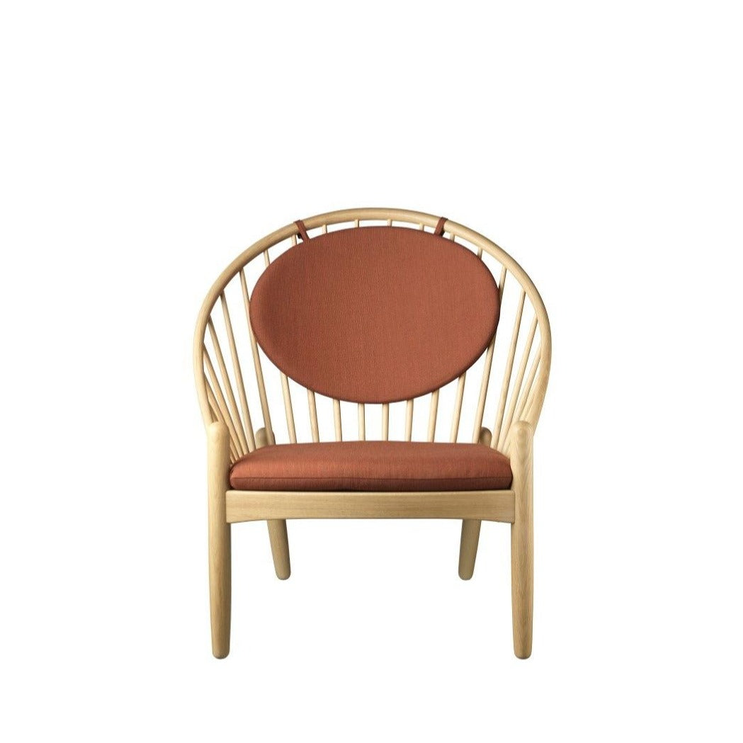 Fauteuil en chêne Jørna FDB Møbler - J166 Naturel, Orange brûlé