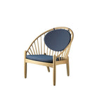 Fauteuil en chêne Jørna FDB Møbler - J166 Naturel, Bleu foncé