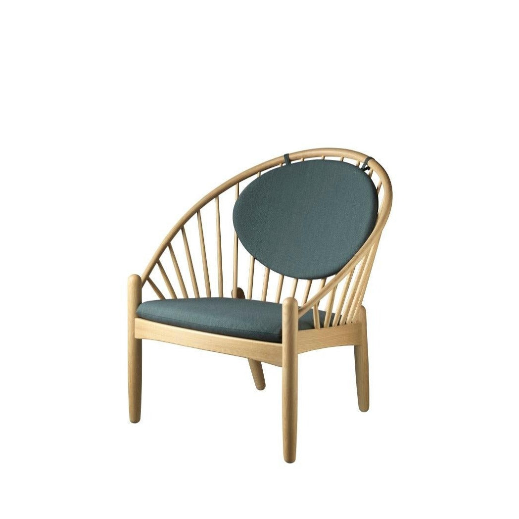 Fauteuil en chêne Jørna FDB Møbler - J166 Naturel, Vert foncé