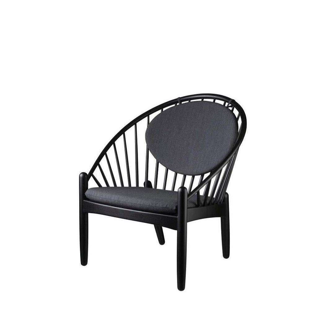 Fauteuil en chêne Jørna FDB Møbler - J166 Noir, Gris foncé