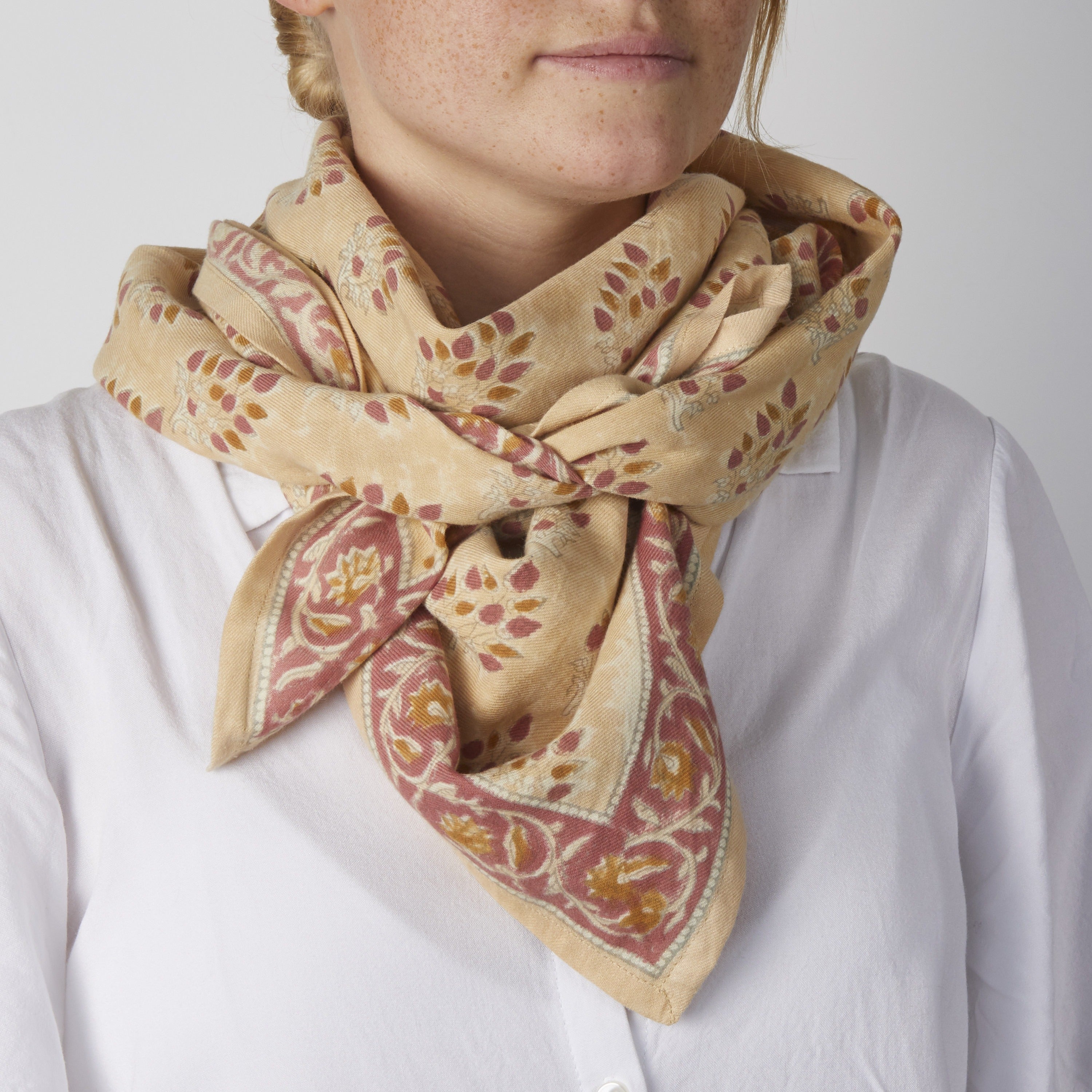 Grand Foulard Indien Bonheur du Jour - Pondichery Nude