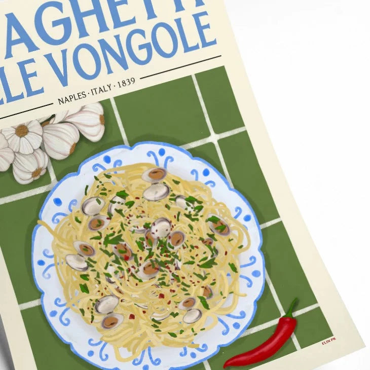 Affiche PSTR studio - Elin PK, Spaghetti alle Vongole