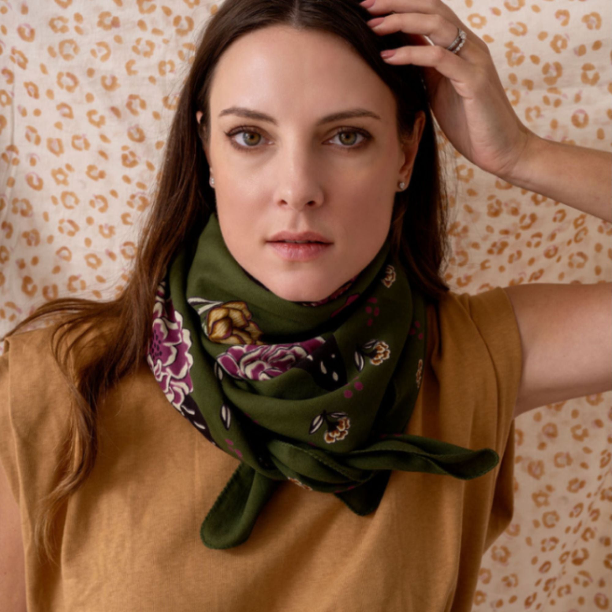 Bindi Atelier, Grand Foulard Indien - Mindi Khaki