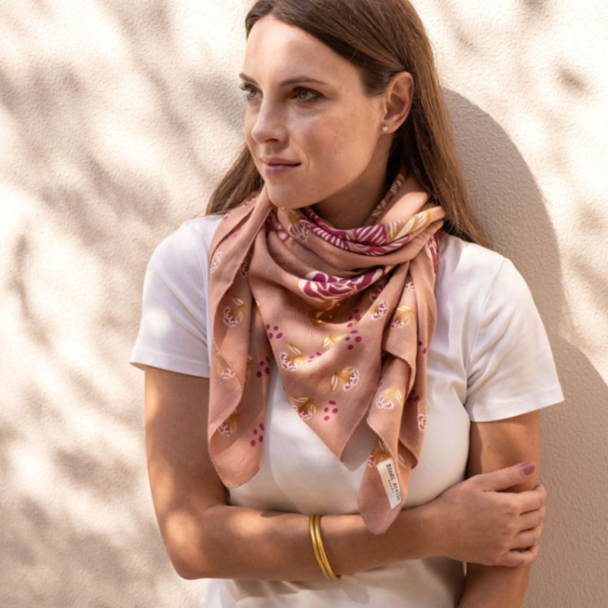 Bindi Atelier, Grand Foulard Indien - Mindi Rose