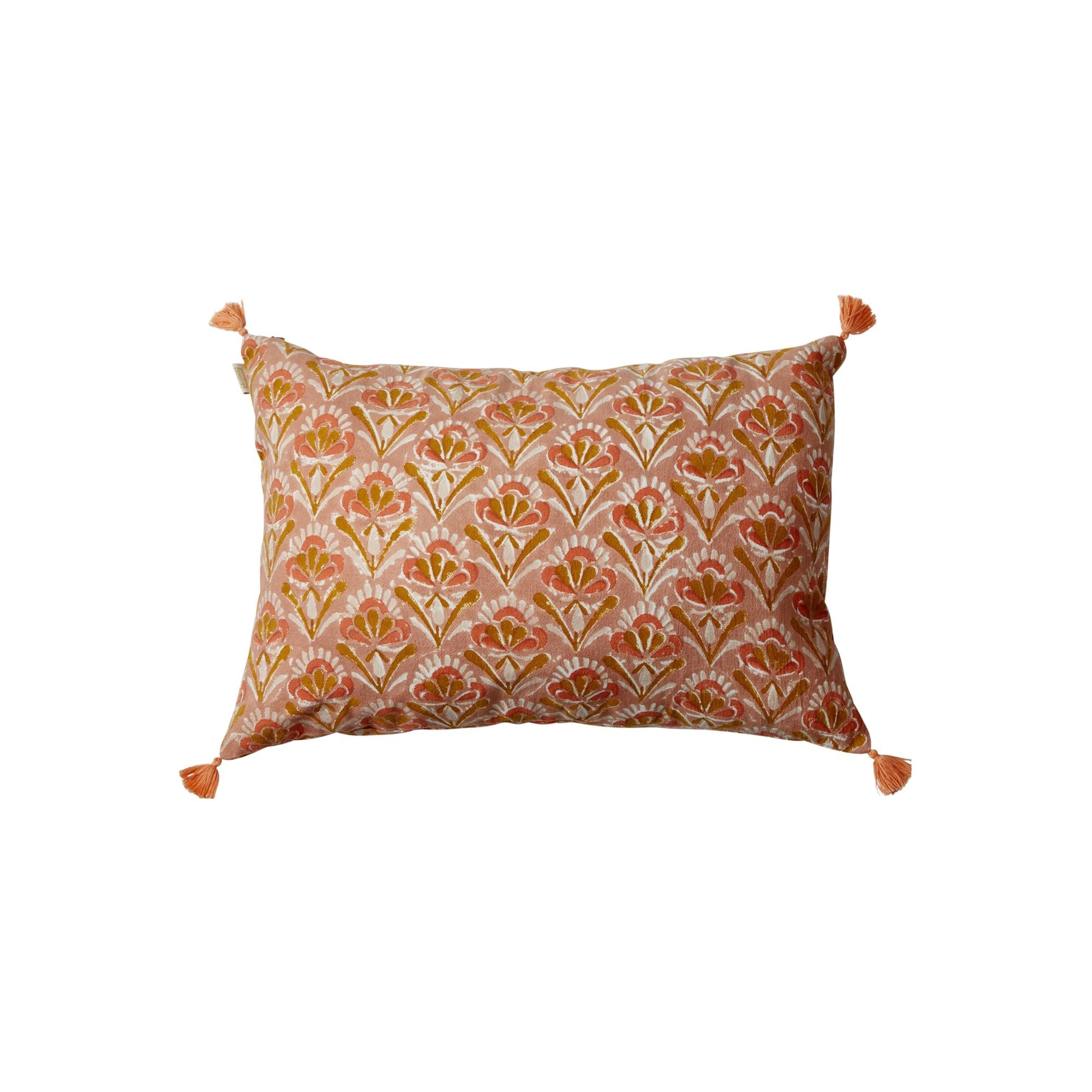  Bonheur du jour, Housse de coussin 50x35 - Seventies Terracota