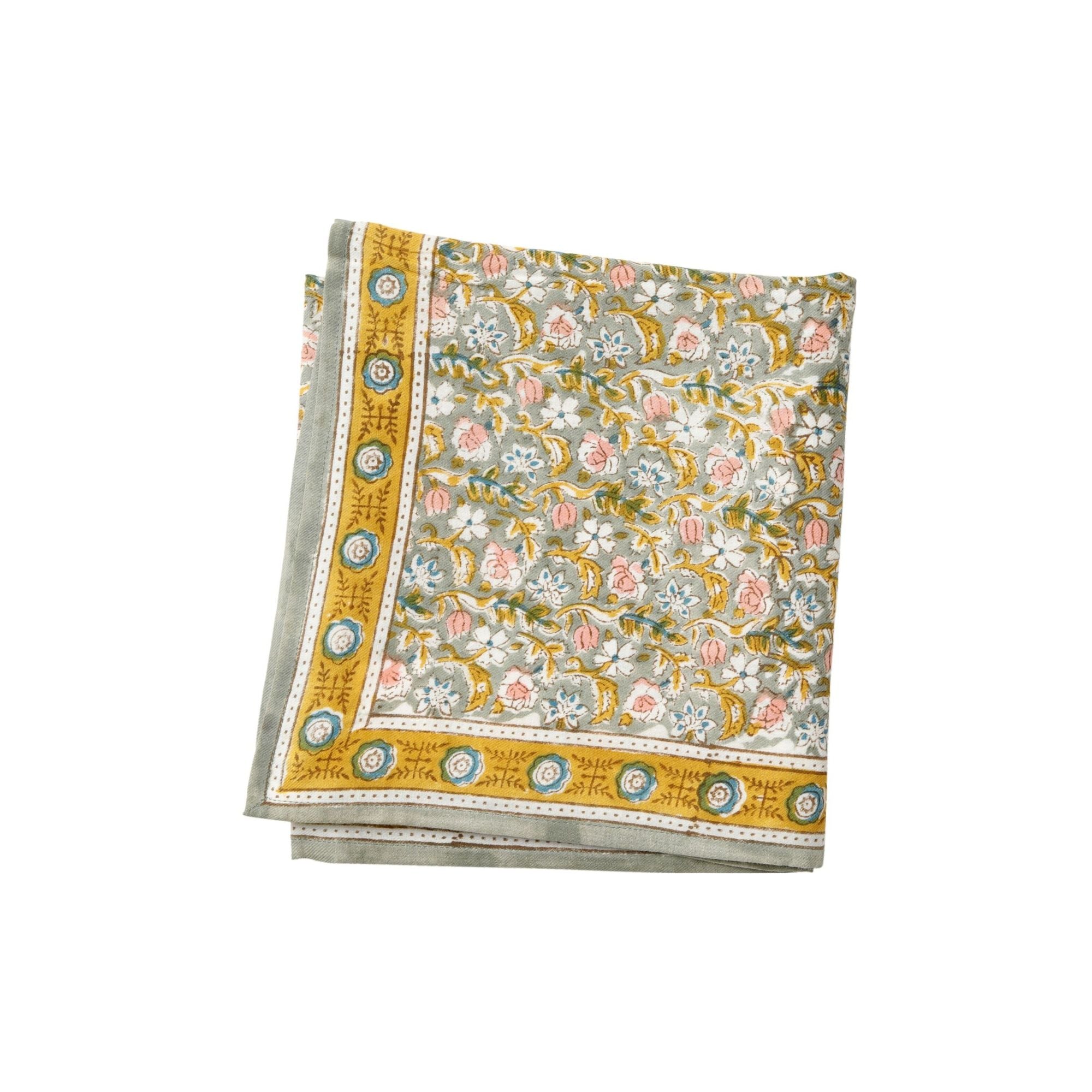 Bonheur du jour, Grand Foulard Indien - Absynthe Vert de Gris