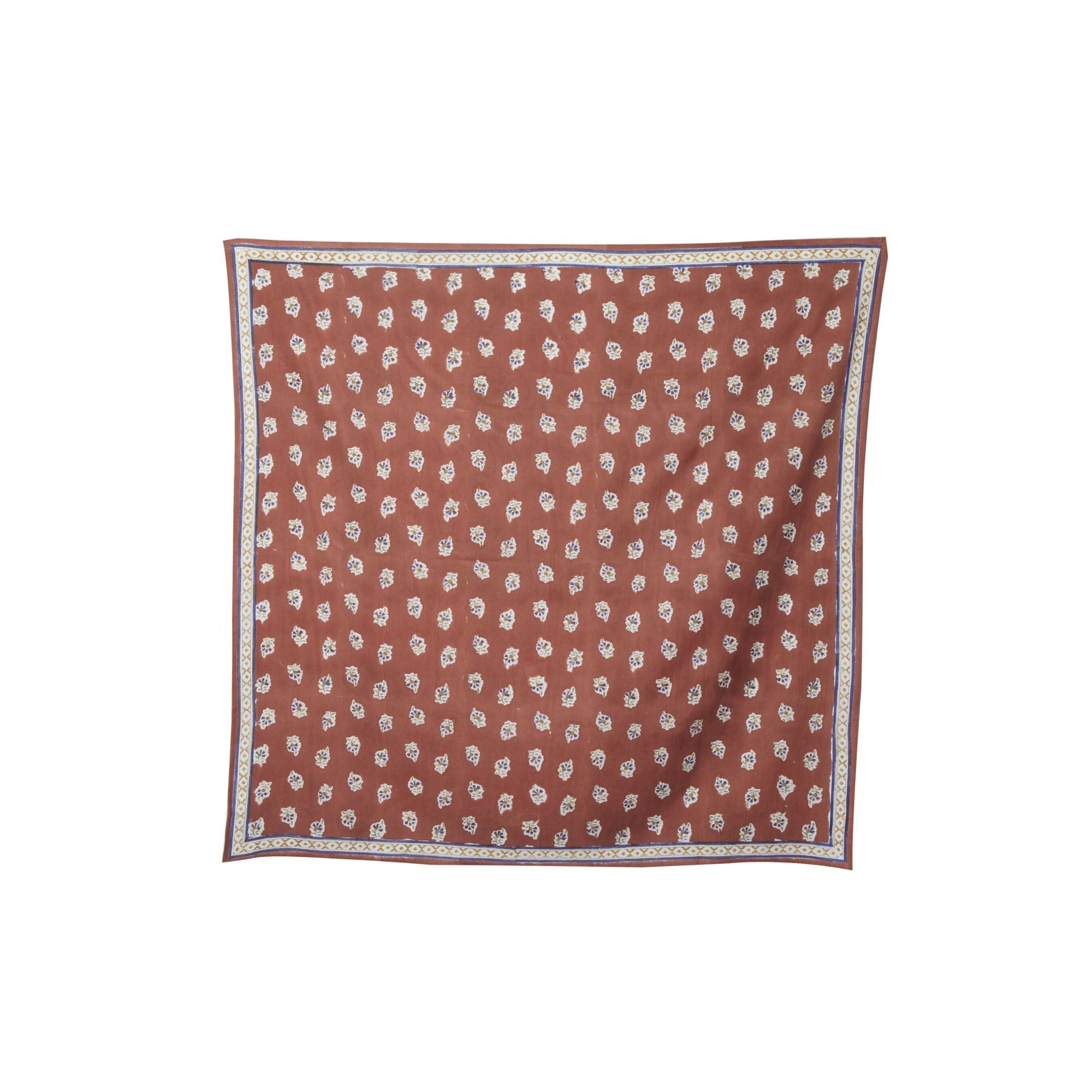 Bonheur du jour, Grand Foulard Indien - Belsa Terracotta