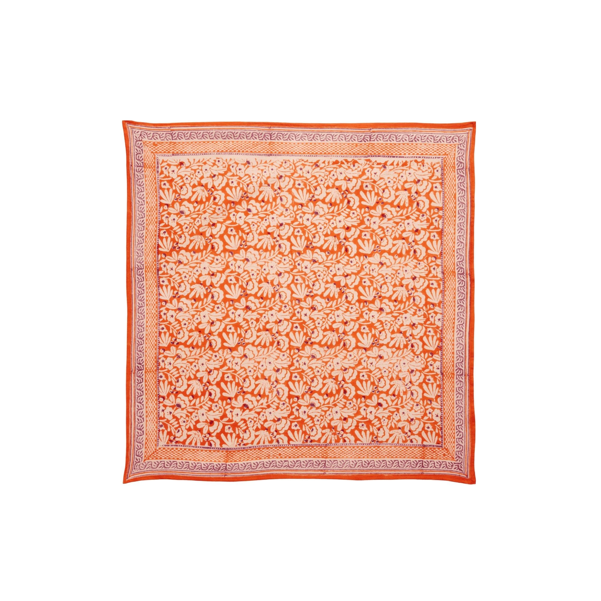 Bonheur du jour, Grand Foulard Indien - Iris clémentine