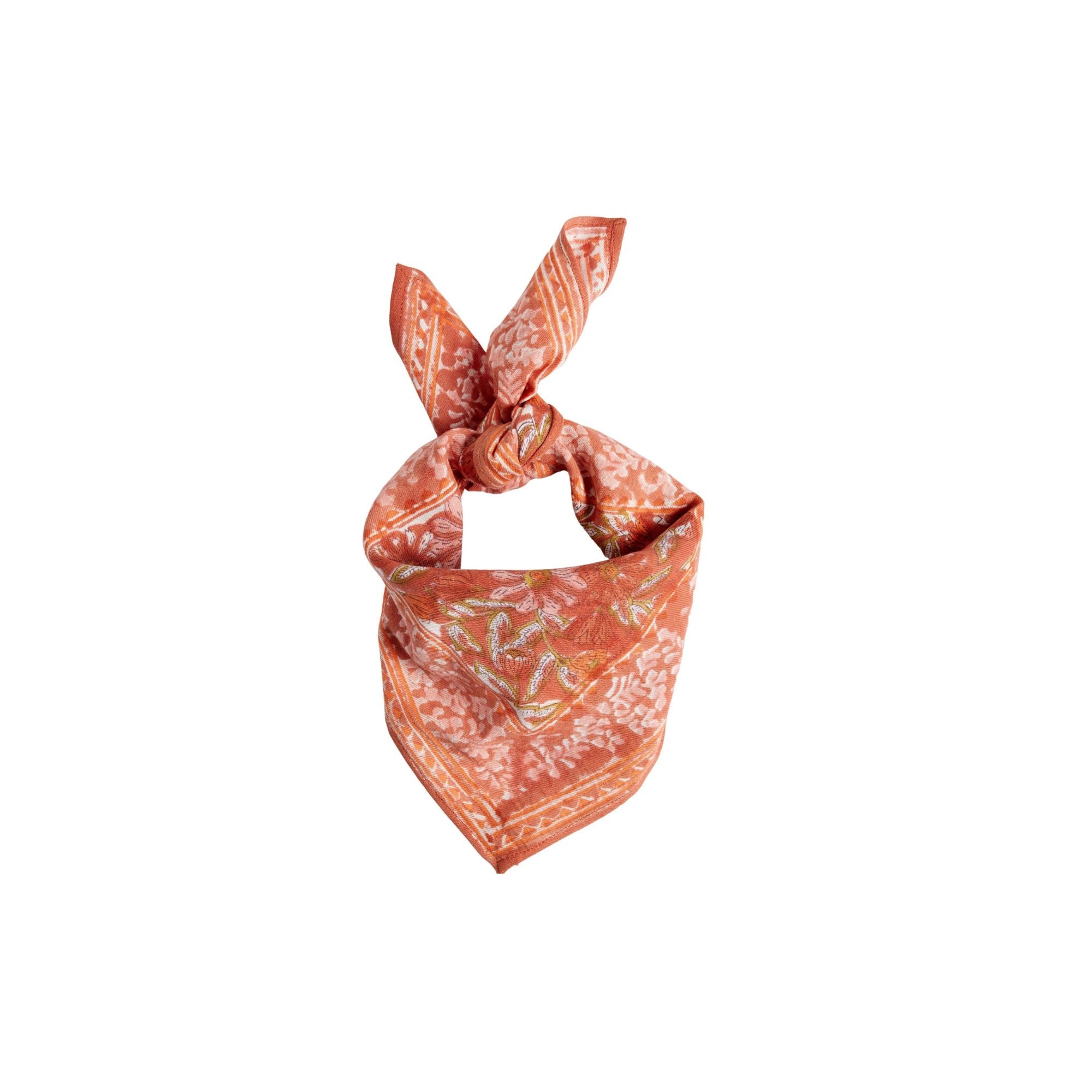 Bonheur du jour, Petit Foulard- Meera terracotta