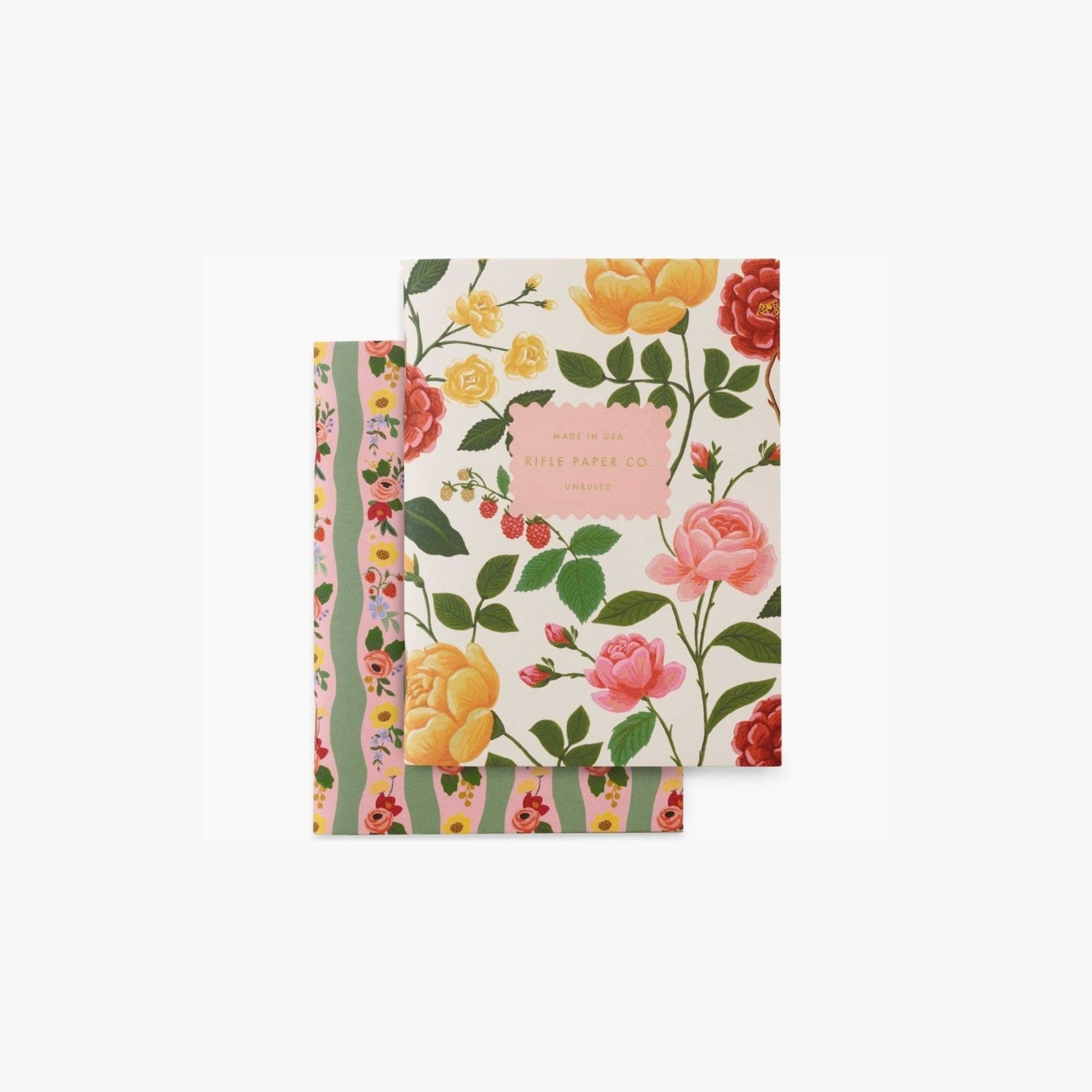 Carnet de poche Rifle Paper Co. - Roses Blanc