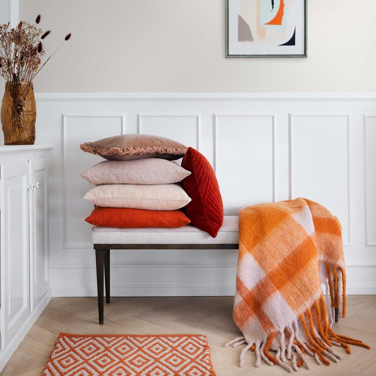 Plaid Mathea Cozy Living - Check Orange