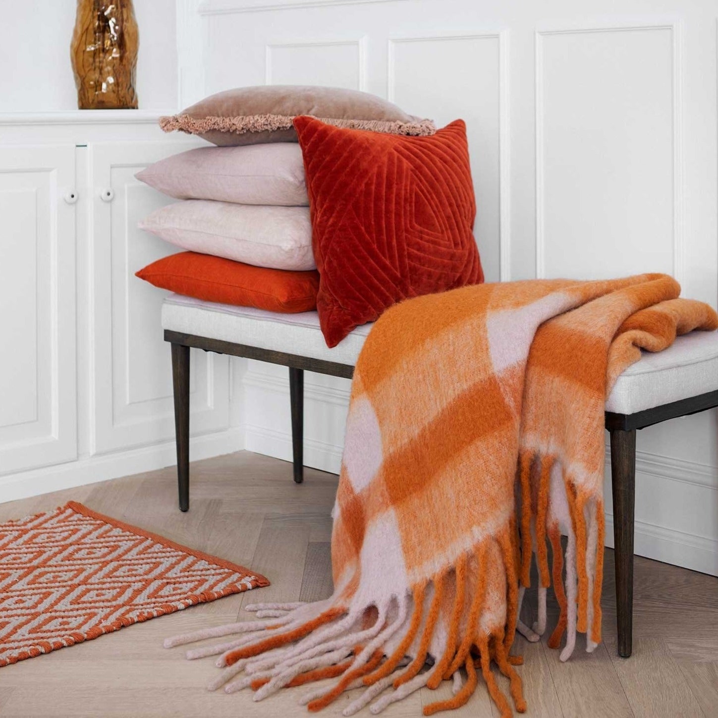 Plaid Mathea Cozy Living - Check Orange