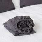 Drap housse en lin Magic Linen - Charcoal Gray