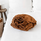 Drap housse en lin Magic Linen - Cinnamon