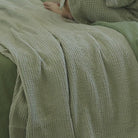 Drap housse en lin Magic Linen - Forest green