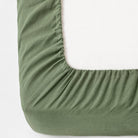 Drap housse en lin Magic Linen - Forest green