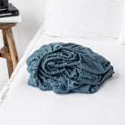 Drap housse en lin Magic Linen - Gray blue