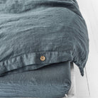 Drap housse en lin Magic Linen - Gray blue