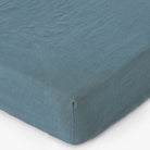 Drap housse en lin Magic Linen - Gray blue