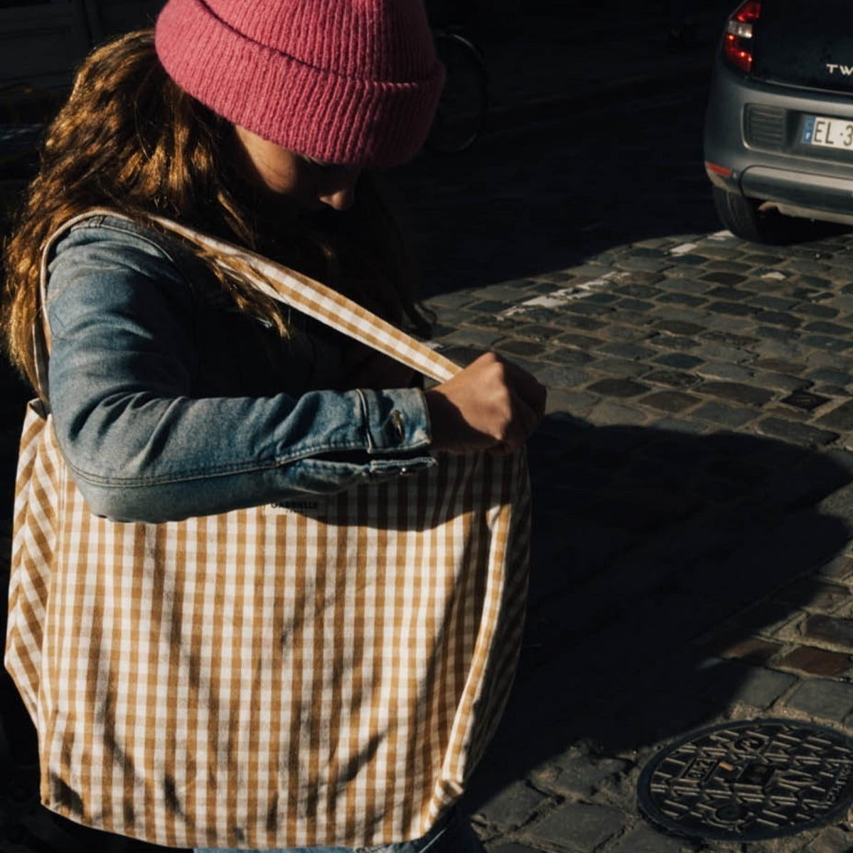 Gabrielle Paris, Sac à main - Vichy Camel