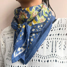 Grand Foulard Indien Bonheur du jour - Bohemian Blue Green