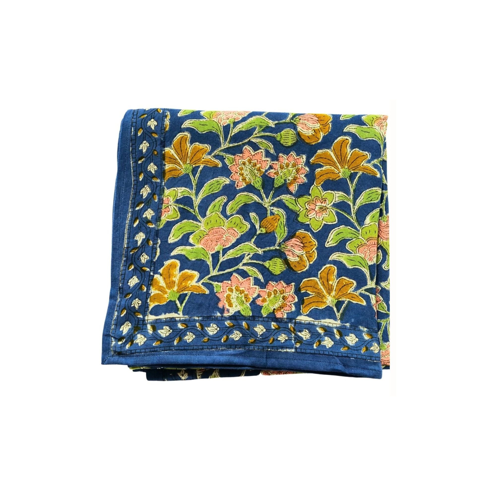 Grand Foulard Indien Bonheur du jour - Bohemian Blue Green