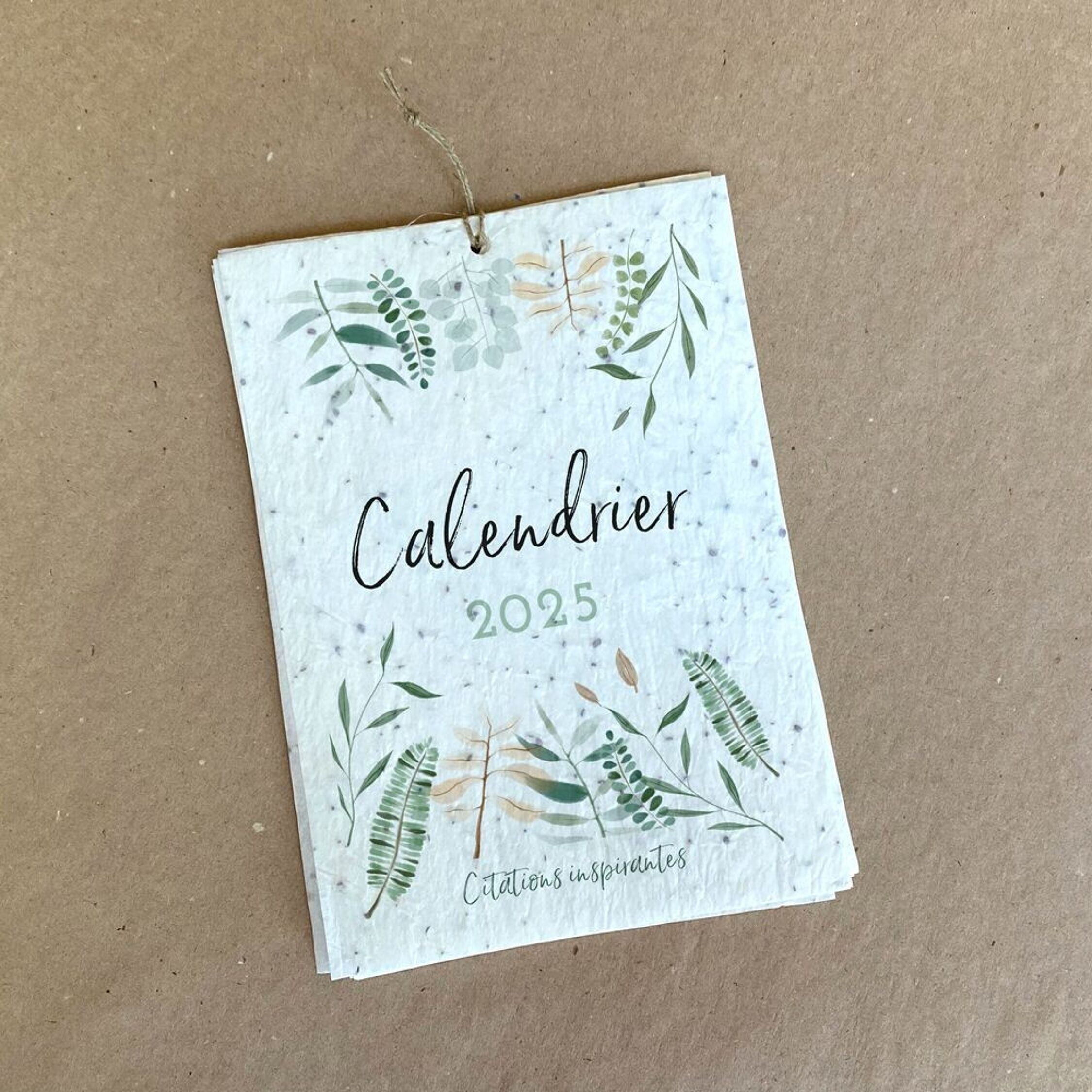 Growing Paper, Calendrier à planter 2025 - Citations Inspirantes