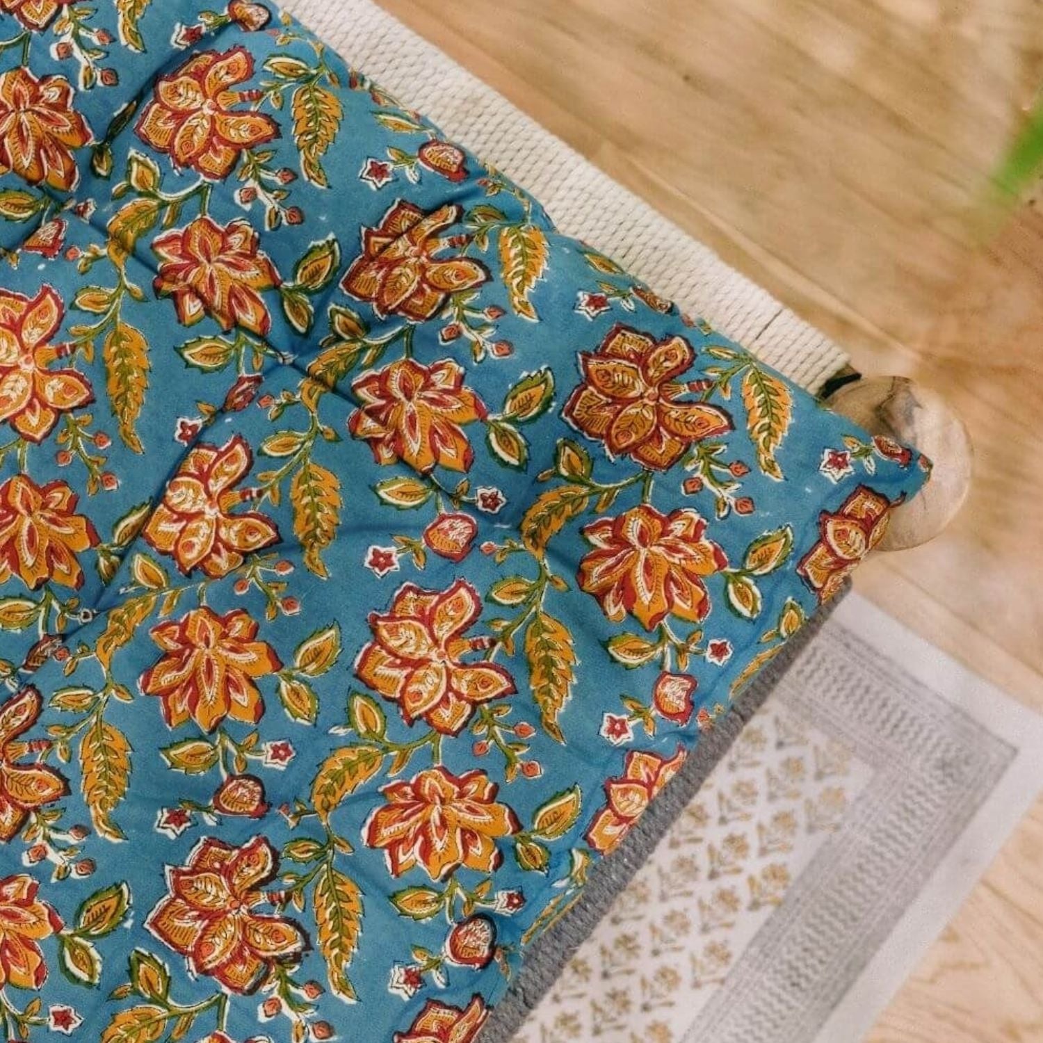 Jamini Design, Sur-matelas 50x150 - Rang Bleu Multi