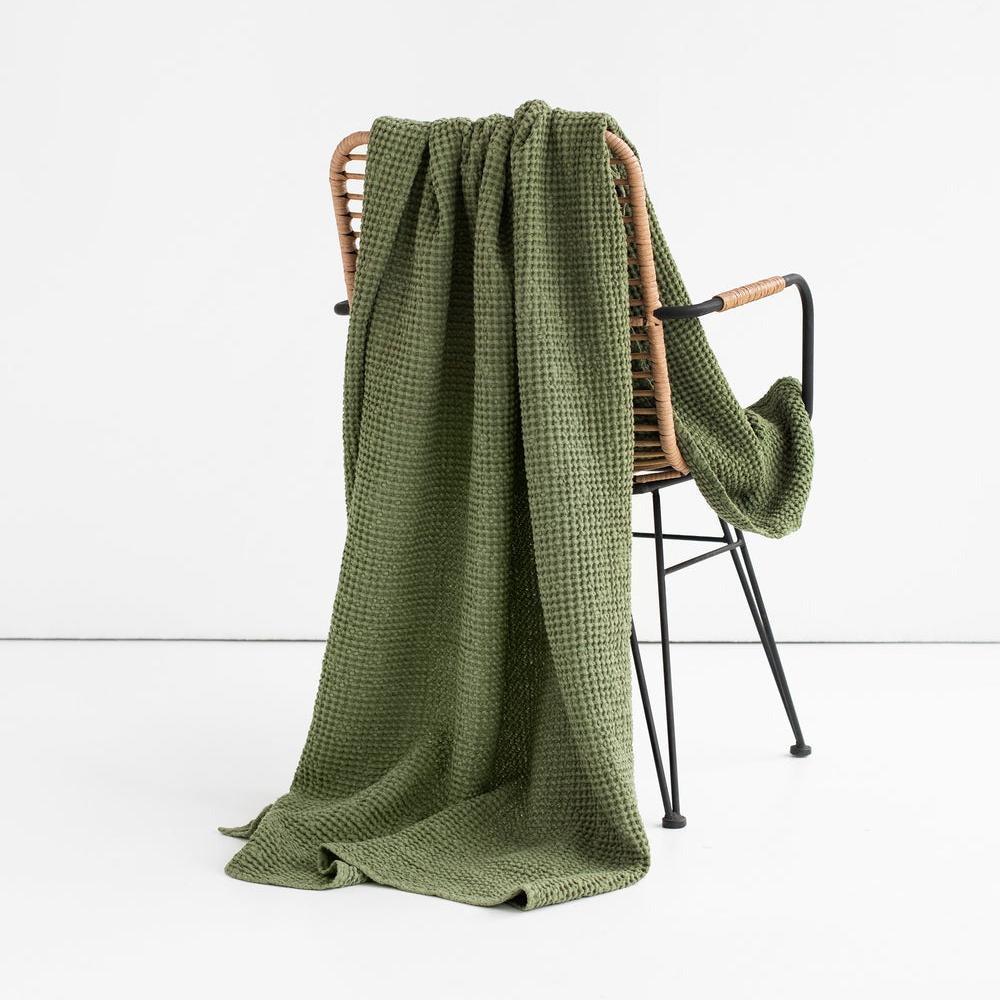 Magic Linen, Couverture gaufrée - Forest Green