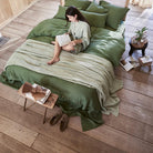 Magic Linen, Taie d'oreiller en lin - Forest green