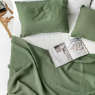 Magic Linen, Taie d'oreiller en lin - Forest green