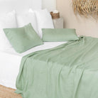 Magic Linen, Taie d'oreiller en lin - Matcha green