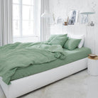 Magic Linen, Taie d'oreiller en lin - Matcha green