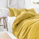 Magic Linen, Taie d'oreiller en lin - Moss Yellow