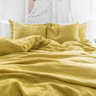 Magic Linen, Taie d'oreiller en lin - Moss Yellow