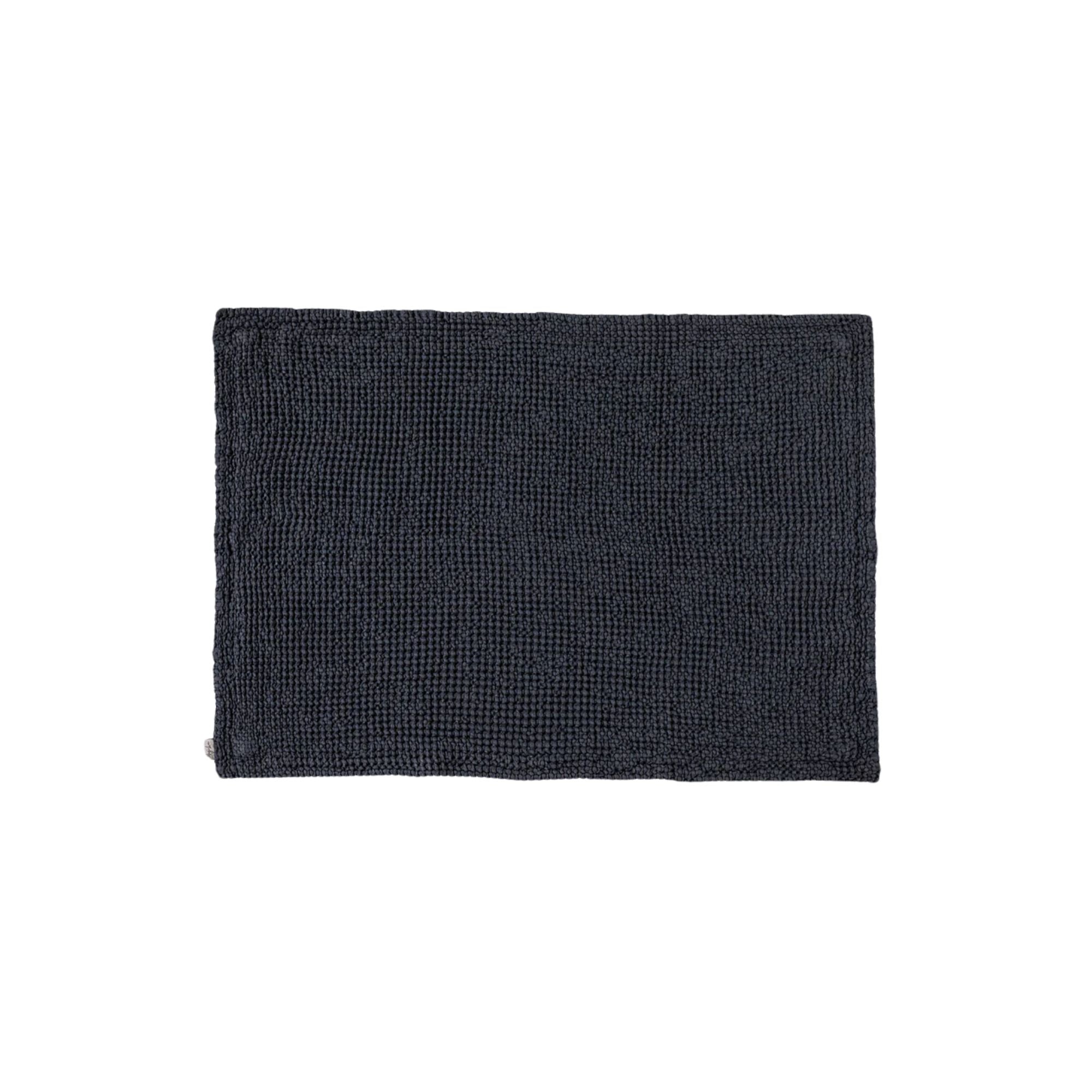 Magic Linen, Tapis de bain gaufré - Gris foncé