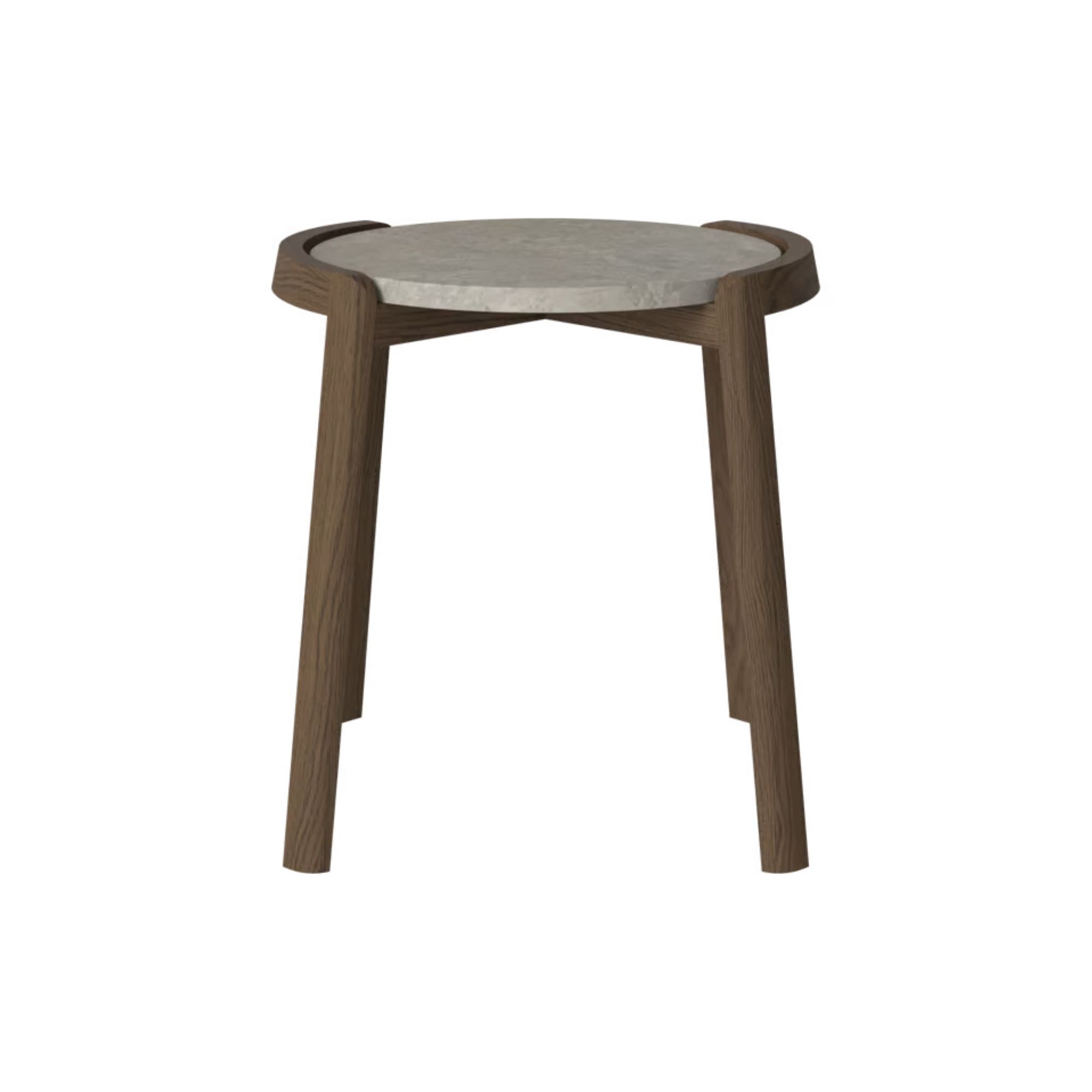 Table basse Bolia MIX - Marbre gris piétra Ø46 cm