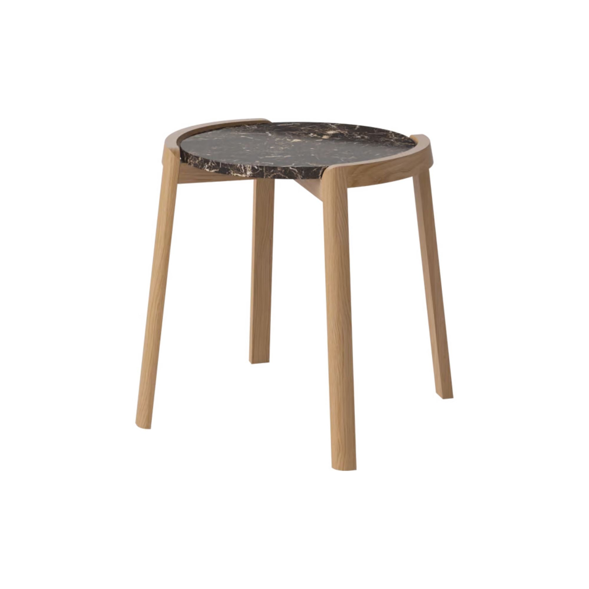 Table basse Bolia MIX - Marbre brun Ø46 cm