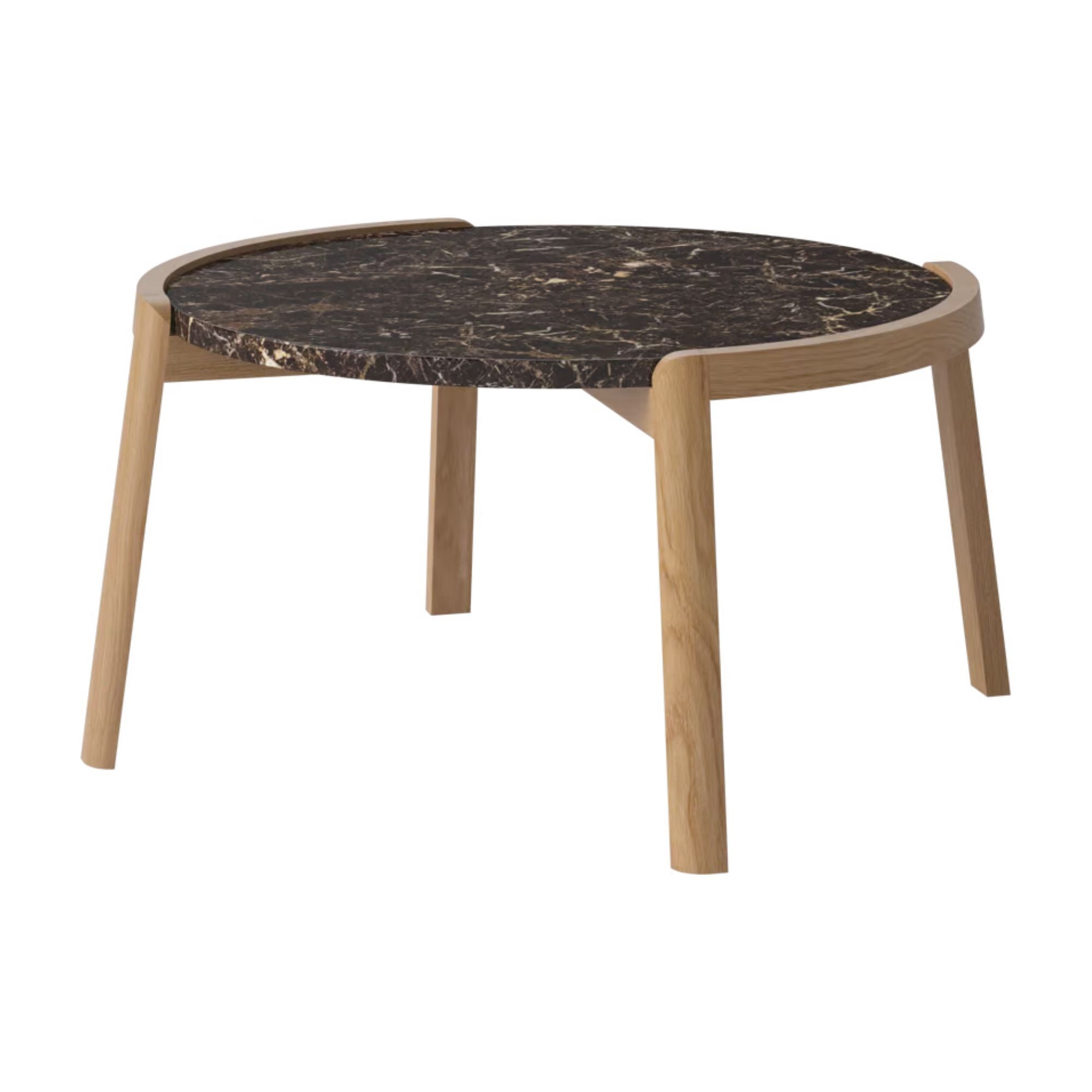 Table basse Bolia MIX - Marbre brun Ø65 cm