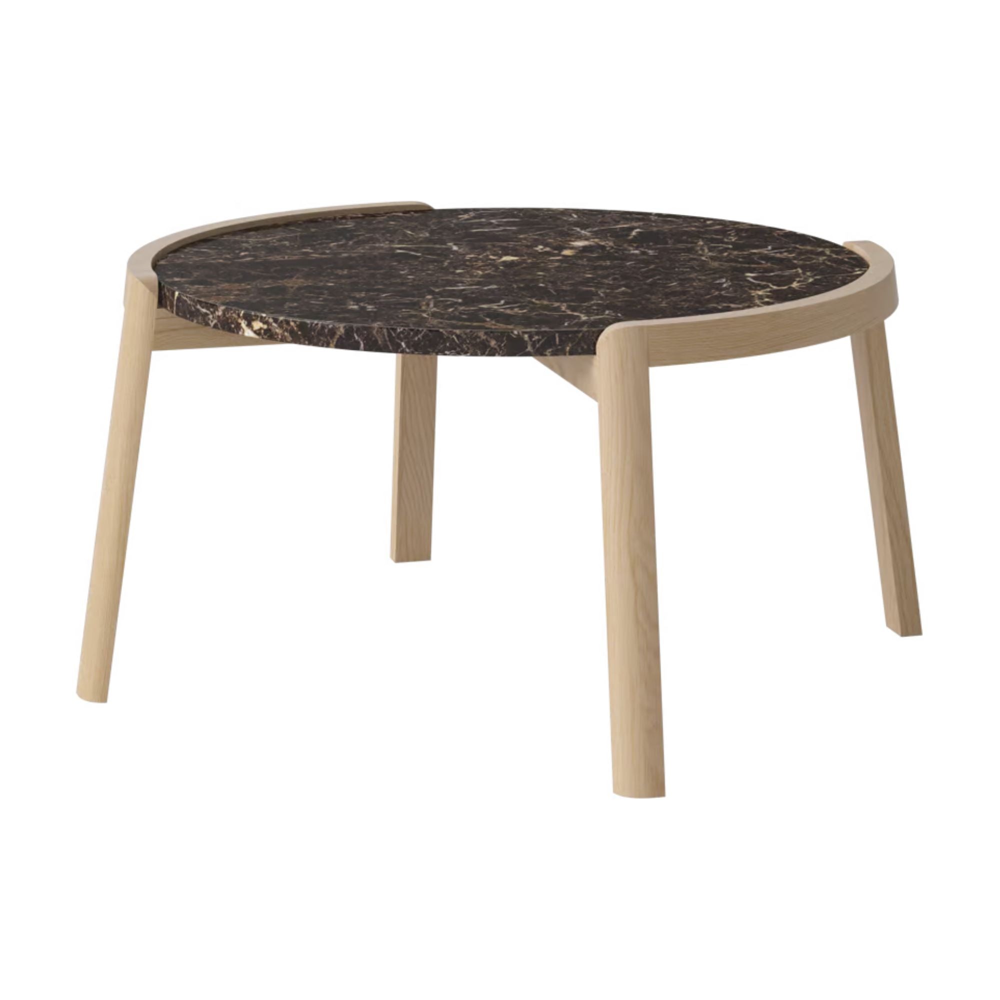 Table basse Bolia MIX - Marbre brun Ø65 cm