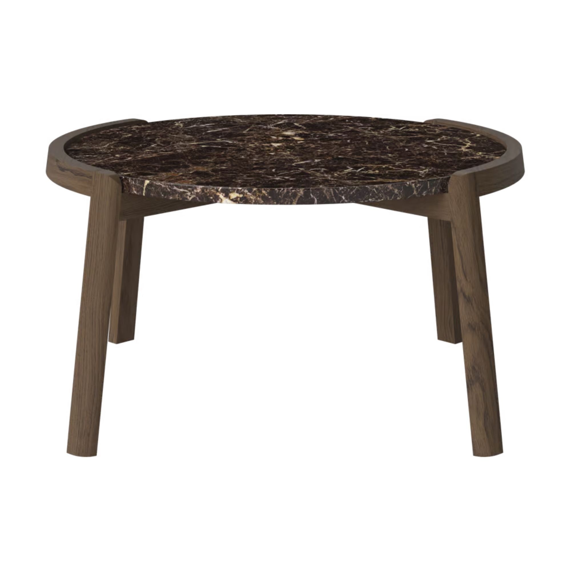 Table basse Bolia MIX - Marbre brun Ø65 cm